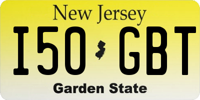 NJ license plate I50GBT