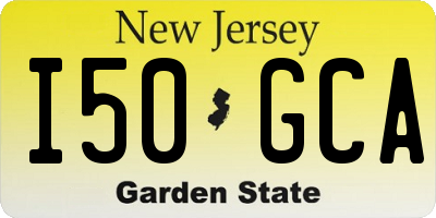 NJ license plate I50GCA