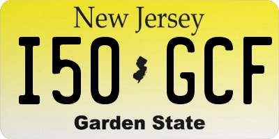 NJ license plate I50GCF