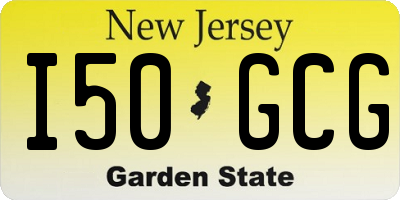 NJ license plate I50GCG