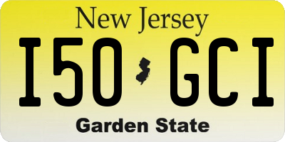 NJ license plate I50GCI