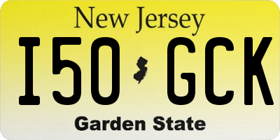 NJ license plate I50GCK