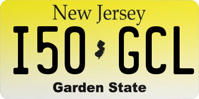 NJ license plate I50GCL