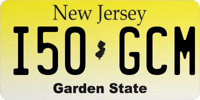 NJ license plate I50GCM