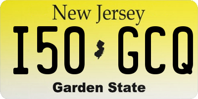 NJ license plate I50GCQ