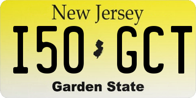NJ license plate I50GCT