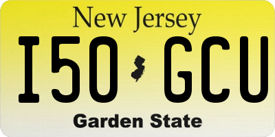 NJ license plate I50GCU