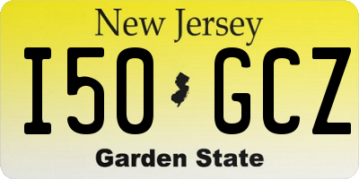 NJ license plate I50GCZ