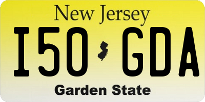 NJ license plate I50GDA