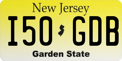 NJ license plate I50GDB
