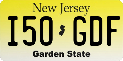 NJ license plate I50GDF