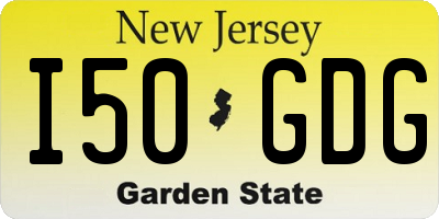 NJ license plate I50GDG