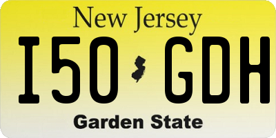 NJ license plate I50GDH