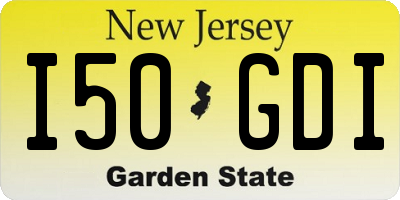 NJ license plate I50GDI