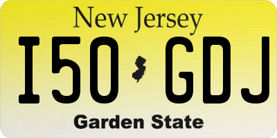 NJ license plate I50GDJ
