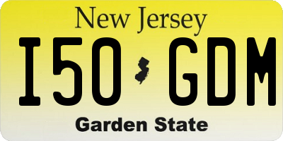 NJ license plate I50GDM
