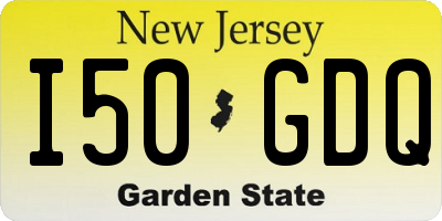 NJ license plate I50GDQ