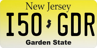 NJ license plate I50GDR