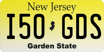 NJ license plate I50GDS