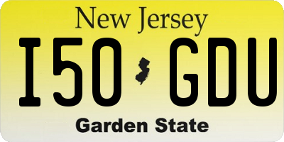 NJ license plate I50GDU