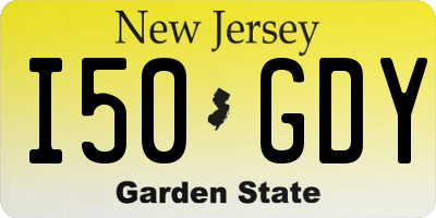 NJ license plate I50GDY