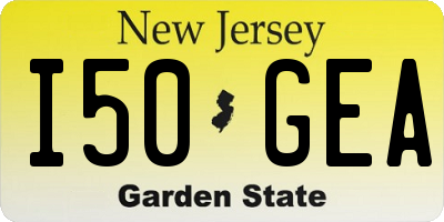 NJ license plate I50GEA