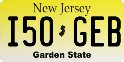 NJ license plate I50GEB