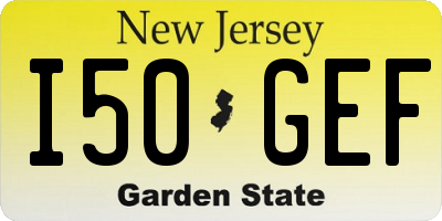 NJ license plate I50GEF