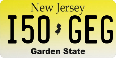 NJ license plate I50GEG