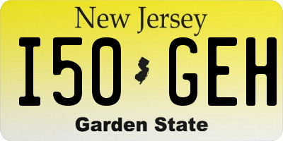 NJ license plate I50GEH