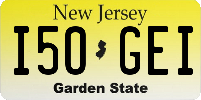 NJ license plate I50GEI