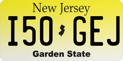 NJ license plate I50GEJ