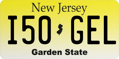 NJ license plate I50GEL