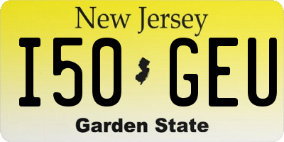 NJ license plate I50GEU
