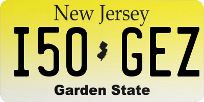 NJ license plate I50GEZ