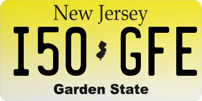 NJ license plate I50GFE