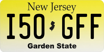 NJ license plate I50GFF