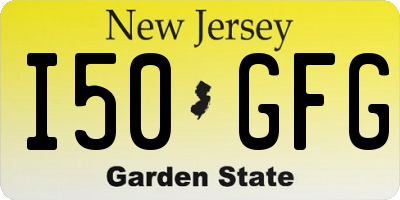 NJ license plate I50GFG
