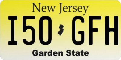 NJ license plate I50GFH