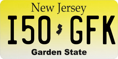 NJ license plate I50GFK