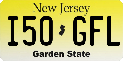NJ license plate I50GFL