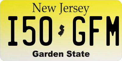 NJ license plate I50GFM