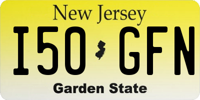 NJ license plate I50GFN