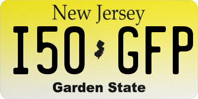 NJ license plate I50GFP