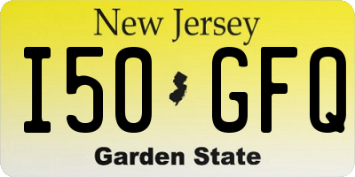NJ license plate I50GFQ