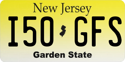 NJ license plate I50GFS