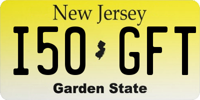 NJ license plate I50GFT