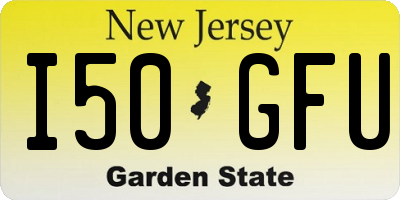 NJ license plate I50GFU