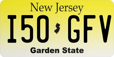 NJ license plate I50GFV