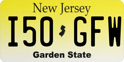 NJ license plate I50GFW